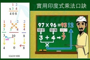 趕緊告訴孩子，印度式乘法口訣（太值得收藏啦！）(教育孩子必看！)(萬人點閱！萬人推薦！萬人分享！非可不點！)