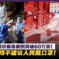 全球確診冠狀病毒病例突破60萬宗！WHO堅持不建議人民戴口罩！