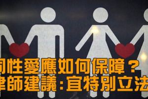 同性關係立法爭議過高，行政單位應提出評估報告，解除人民疑慮與憂懼