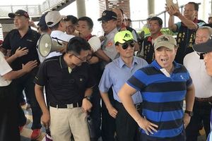 蔡英文台南辦座談，議員盧崑福毫不給面子當場高喊「蔡英文下臺」