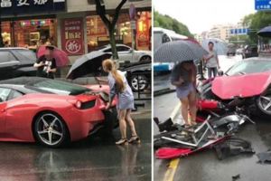 第一次開好激動！馬尾妹直播「2萬租法拉利」飄移S型…撞爛！回顧事發都無言…
