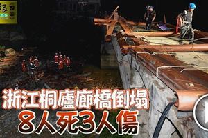 浙江桐廬廊橋倒塌8人死3人傷