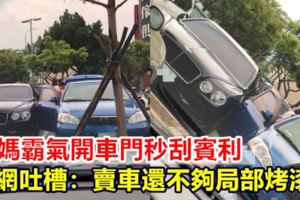 大媽霸氣開車門秒刮賓利網吐槽：賣車還不夠局部烤漆