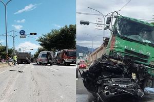 《砂石車超重連環撞，休旅車成夾心駕駛慘死》