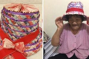 狂媽母親節送「錢帽」，真材實料沒在客氣人，網知金額驚喊：千萬別戴出門