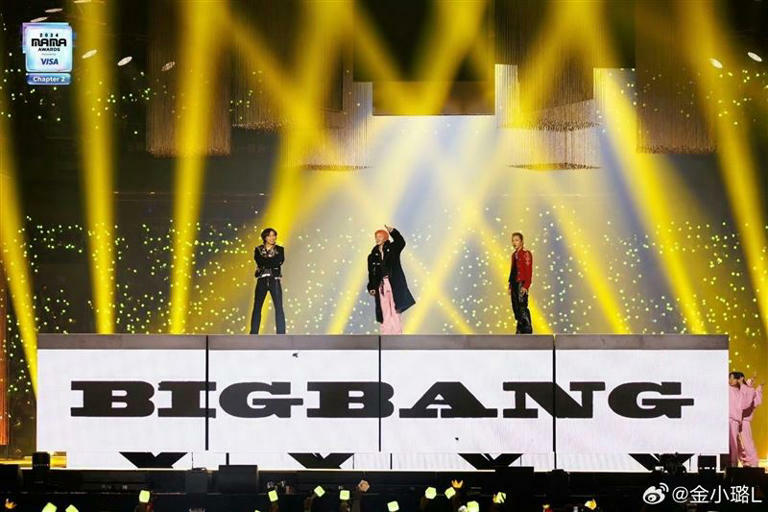 BIGBANG大聲（左起）GD權志龍、太陽在「MAMA AWARDS」演出聲勢驚人（圖／翻攝微博）