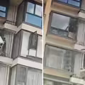 安裝一半室外機滑落　工人遭重拉同時墜落