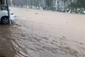 暴雨成災！黃泥水滾滾驚悚畫面曝光 嘉義縣5地區今上午緊急停班課