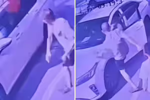 孩突衝馬路被撞　爸爸只顧砸車