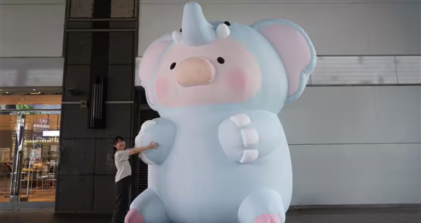 罐頭豬LuLu無憂動物村新竹巨城開村！40坪森林快閃店 4公尺氣偶巨萌登場
