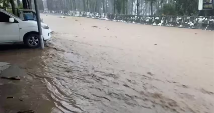 暴雨成災！黃泥水滾滾驚悚畫面曝光 嘉義縣5地區今上午緊急停班課
