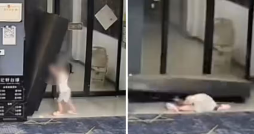 女童玩耍扒倒貨架　慘遭砸中頭部