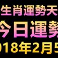 十二生肖運勢天天看，今日運勢：2018年2月5日