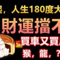 中秋起，人生180度大轉彎！財運擋不住，買車又買房的生肖