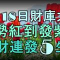 3月18日起，財庫大開，運勢紅到發紫，橫財連發的5大生肖！