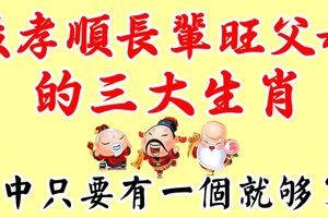 最孝順長輩旺父母的三大生肖，家裡只要有一個就不用擔心晚年了！