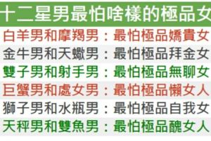 十二星男最怕啥樣的極品女