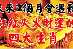 未來2個月會遇到紅紅火火財運的四大生肖！