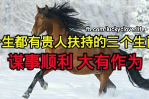 一生都有貴人扶持的三個生肖，謀事順利、大有作為