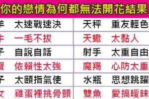 拯救你的愛情｜十二星座怎麼搞的，整天辣手摧了自己的桃花！