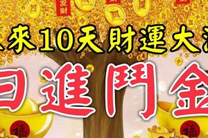 未來10天財運大漲，日進鬥金的3大生肖