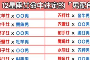 「可以永遠笑著扮演妳的配角」12星座女命中注定的「男配角」登場！