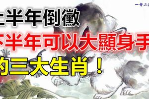 上半年倒黴,下半年可以大顯身手的三大生肖！