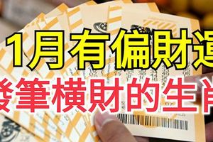 11月有偏財運的4大生肖，有事沒事多買幾張彩票！有望發筆橫財！