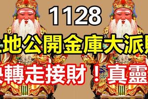 今天11月28日土地公大開金庫大派財！這幾個生肖快轉走接財！