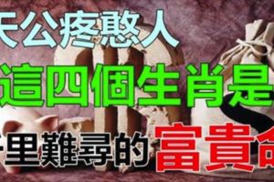 天公疼憨人，好運旺旺來，這四個生肖是千裡難尋的富貴命！