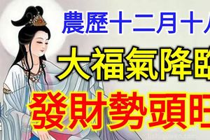 農曆十二月十八，大福氣降臨，發財勢頭旺，成為人生大贏家的4大生肖