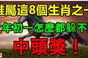 誰屬這8個生肖之一，大年初一怎麼躲都躲不過中頭獎。你有上榜嗎？