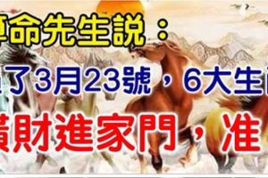 算命先生說：過了3月23號，橫財進家門的六大生肖，准！