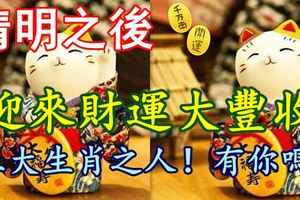清明之後，迎來財運大豐收的三大生肖之人！有你嗎？