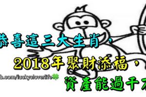 恭喜這三大生肖，2018年聚財添福，資產能過千萬