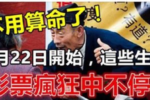 不用算命了！4月22日開始，這些生肖彩票瘋狂中不停！
