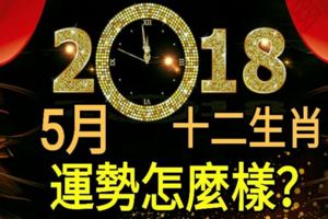 生肖說：來看看你2018年5月的運勢怎麼樣？