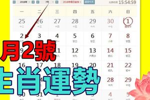 7月2號生肖運勢早知道