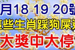 5月18，19，20號，這些生肖踩狗屎運