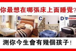 心理測試：選一張床休息，測你這輩子會有幾個孩子？