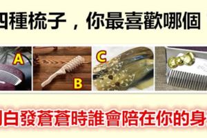 四種梳子，你最喜歡哪個？測白發蒼蒼時誰會陪在你的身邊