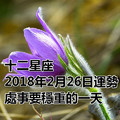 十二星座2018年2月26日運勢：處事要穩重的一天