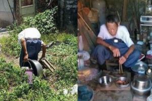 高雄這位94歲獨居老人每天駝揹走路去買米，雜貨店老闆忍不住尾隨他回家才發現屋內令人心疼不已的真相…