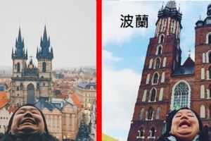 女孩拍照不走文青路線反而「露鼻孔+雙下巴」，在世界各地留下搞怪照意外爆紅！
