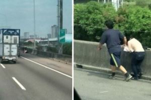 男子在國道「扒光女子上衣」強拖！路人急報警才發現他居然是女生的「家暴男友」氣到跳腳！
