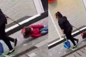 大街上被拍到「拖行4歲的兒子」，網友：也不能全怪媽媽