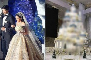 富二代花了「500萬做結婚蛋糕」，大家都罵奢侈！但蛋糕一推出來，全場被「美到目瞪口呆」！