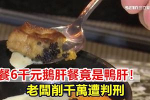 【視頻】一餐6千元鵝肝餐竟是鴨肝！老闆削千萬遭判刑