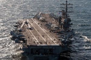 美軍航母雷根號走東岸，神盾艦經台灣海峽；昨(22)晚兩路環台通過 雷根號航母滿載戰機秀武力(圖13張)