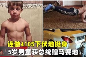 連做4105下伏地挺身　5歲男童獲總統贈馬賽地!